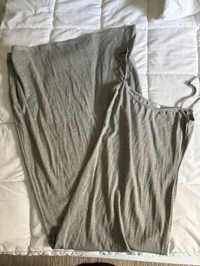 Ribbed Gray Dress